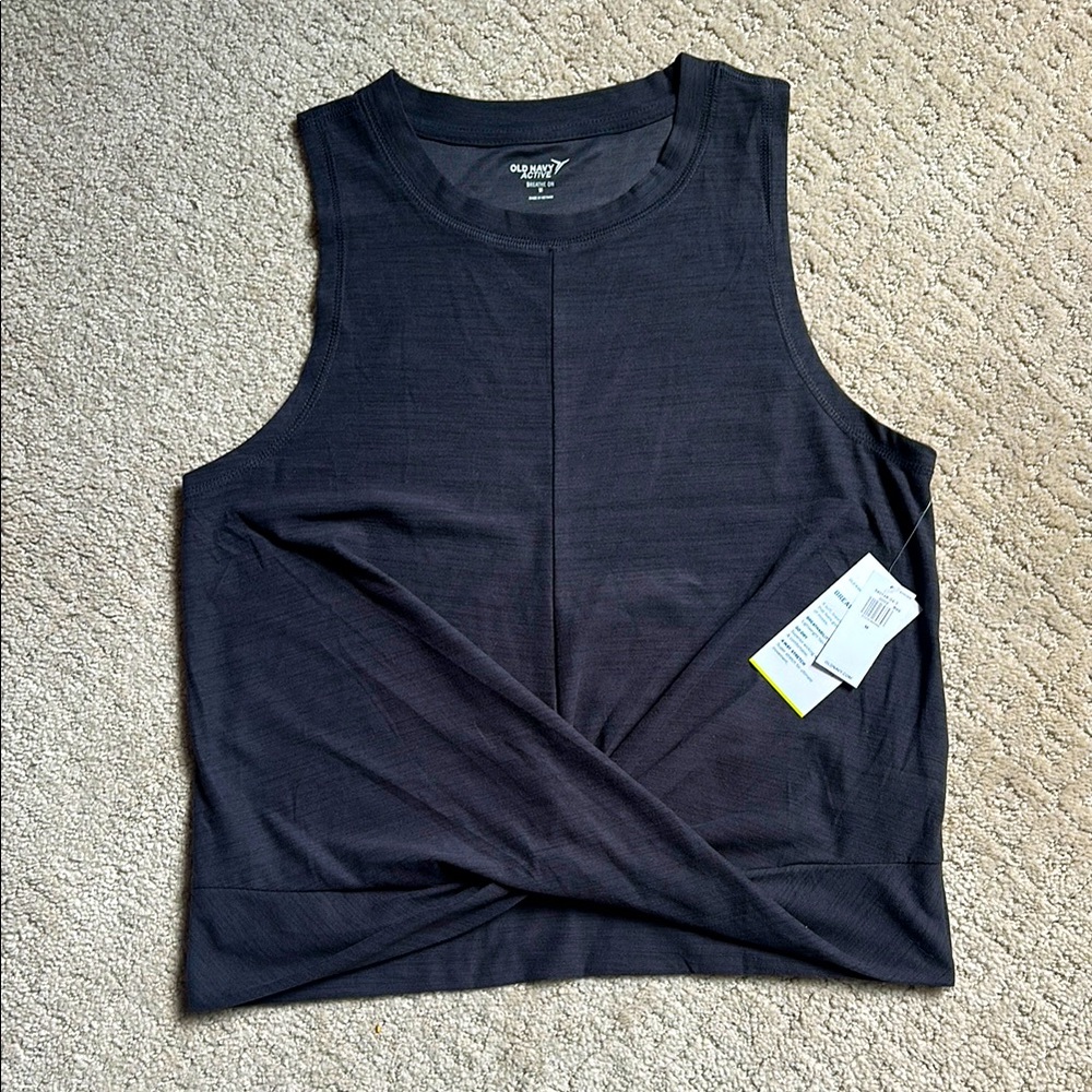 Old Navy Active “Breath On” Twist Hem Tank, size M